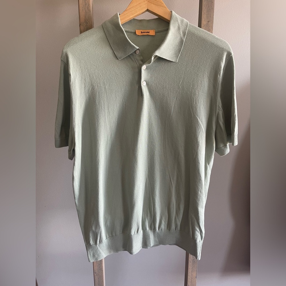 Harold cotton pollo green shirt size xl